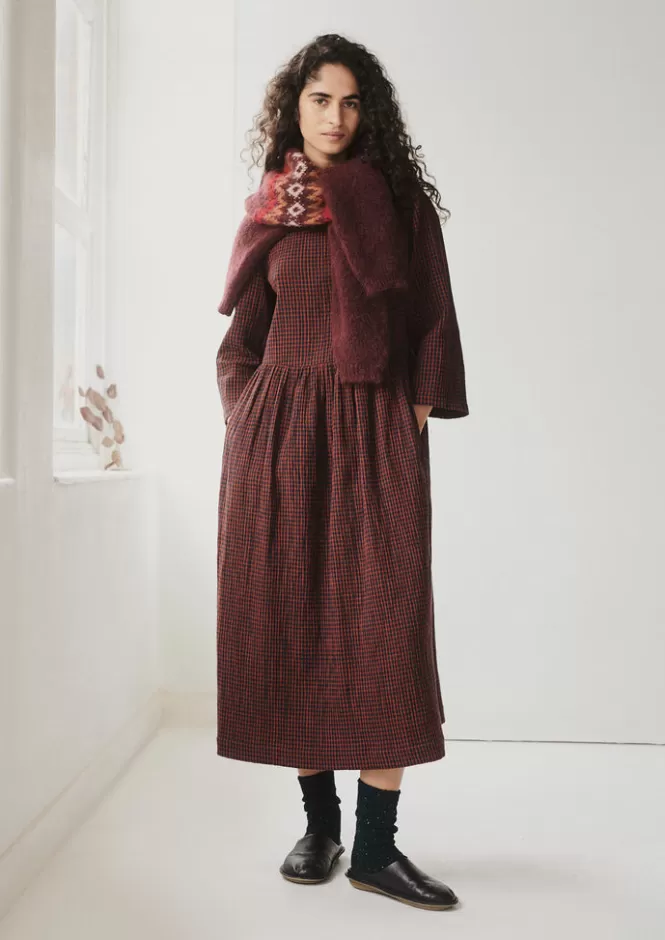 Freya Abito Estivo in Gingham di Cotone Crespato - Abiti Casual per Casa Donna | Vestiti Confortevoli con Stile Chic, Estate 2024