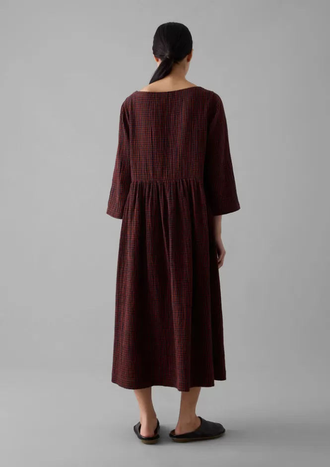 Freya Abito Estivo in Gingham di Cotone Crespato - Abiti Casual per Casa Donna | Vestiti Confortevoli con Stile Chic, Estate 2024