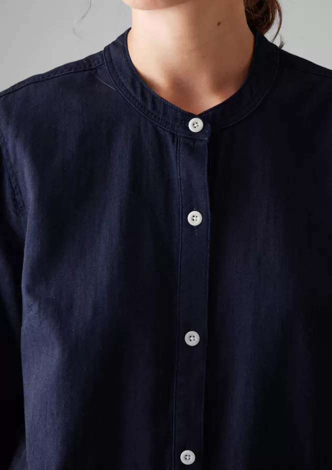 Camicia Casual Elegante con Tascone Frontale in Tessuto Twill Ultra Morbido - Abito da Lavoro Femminile Confortevole e Stilosa