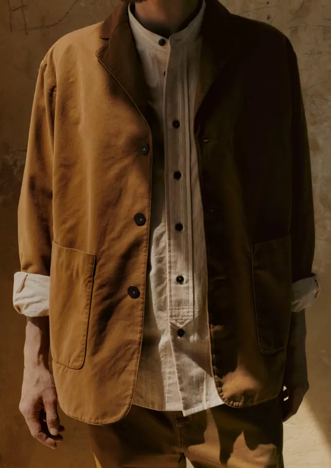 Giaccone in Cotton Spazzolato Tinto a Pezza - Stile Workwear Confortevole per Lavoro e Tempo Libero | Promozione Giacche Morbide Autunno/Inverno