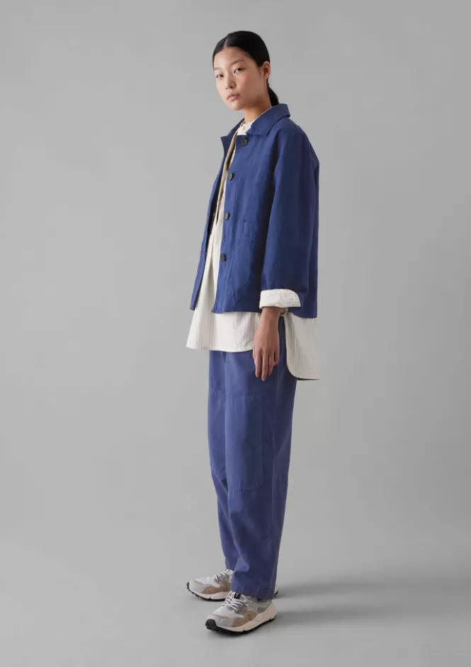 Pantaloni Donna in Misto Cotone Lino e Tela - Tinto a Pigmento Naturale | Vestibilità Morbida e Design Casual per Estate 2024