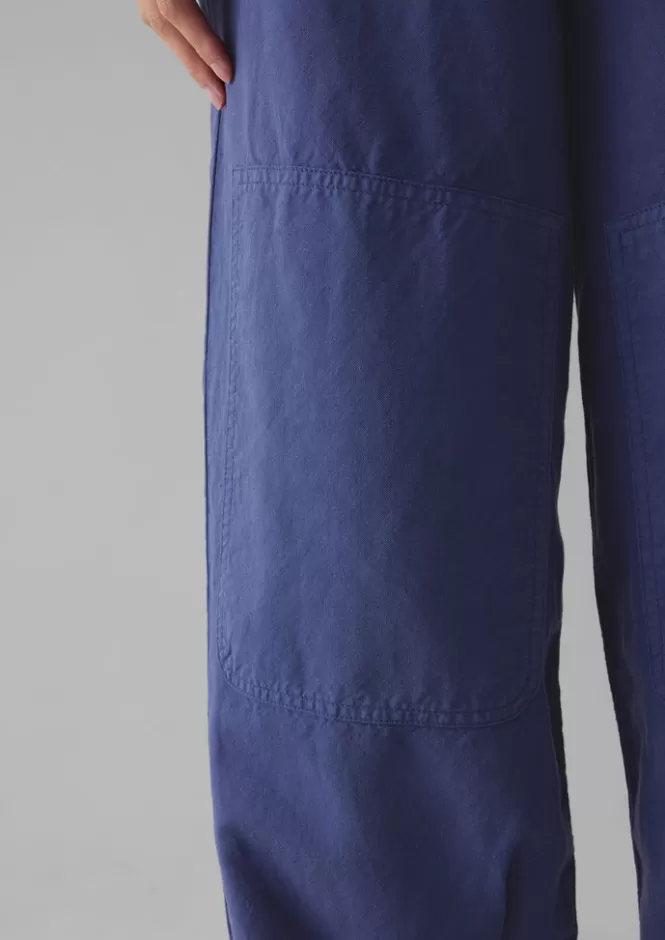 Pantaloni Donna in Misto Cotone Lino e Tela - Tinto a Pigmento Naturale | Vestibilità Morbida e Design Casual per Estate 2024