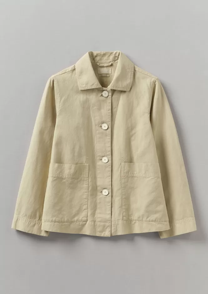 Giacca Donna in Cotone e Lino Tinta a Capo - Casual con Stile Effetto Vintage | Cappotti & Giacche