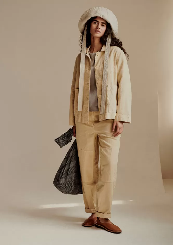 Giacca Donna in Cotone e Lino Tinta a Capo - Casual con Stile Effetto Vintage | Cappotti & Giacche