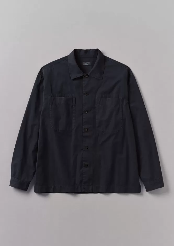 Camicia lavorativa in cotone twill con tintura artigianale - Abito resistente per uso quotidiano a prezzo accessibile