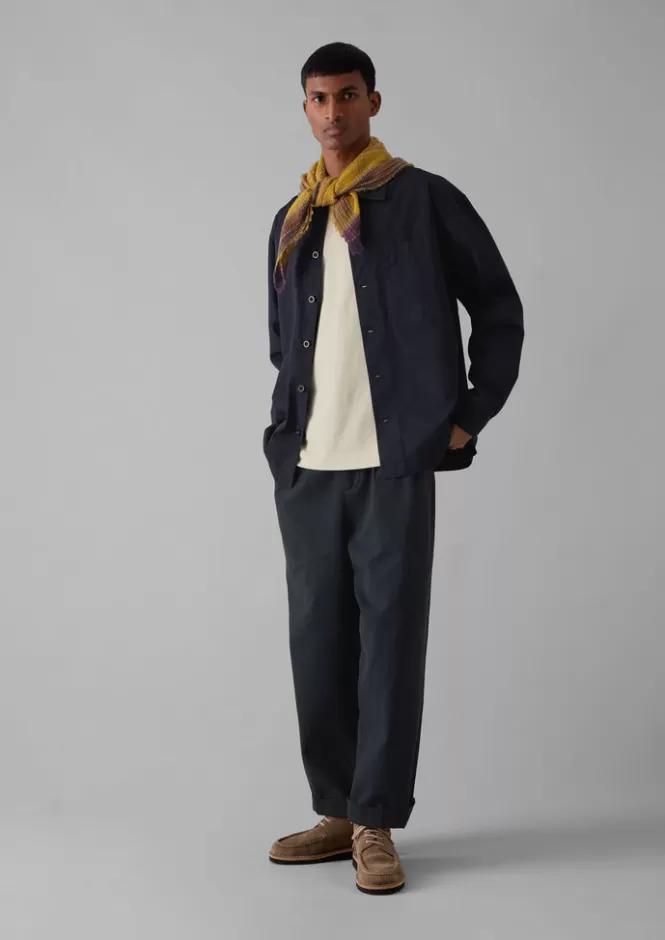 Camicia lavorativa in cotone twill con tintura artigianale - Abito resistente per uso quotidiano a prezzo accessibile