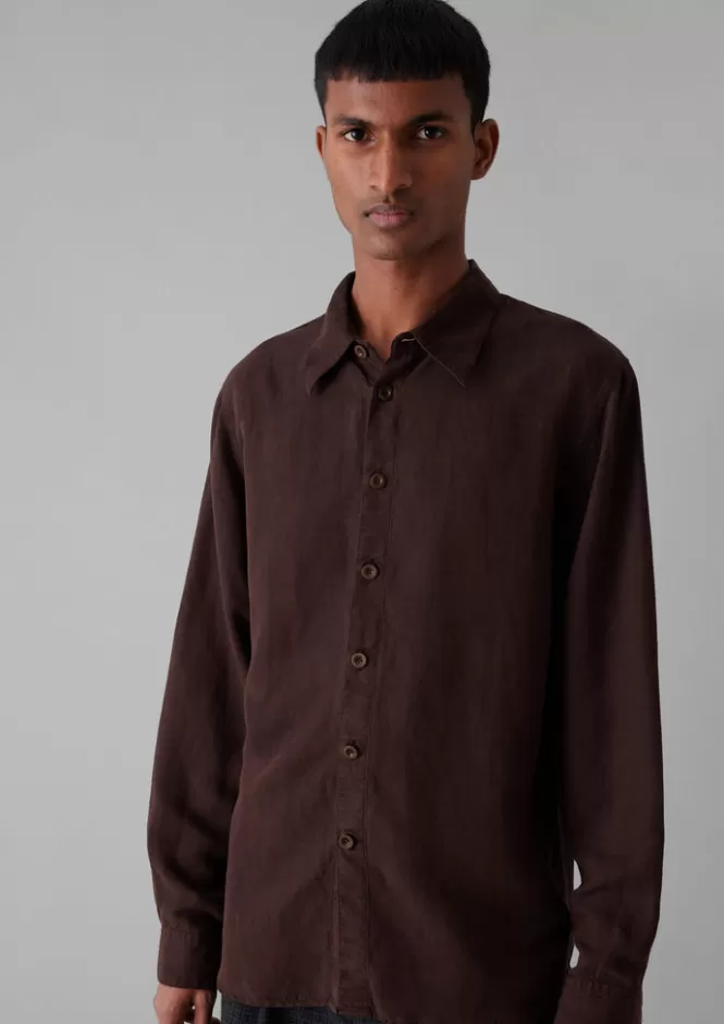 Nuova Camicia Elegante con Colletto a Punta - Tinta Artigianalmente dopo il Taglio, Tessuto Supermorbido per Massimo Comfort Quotidiano