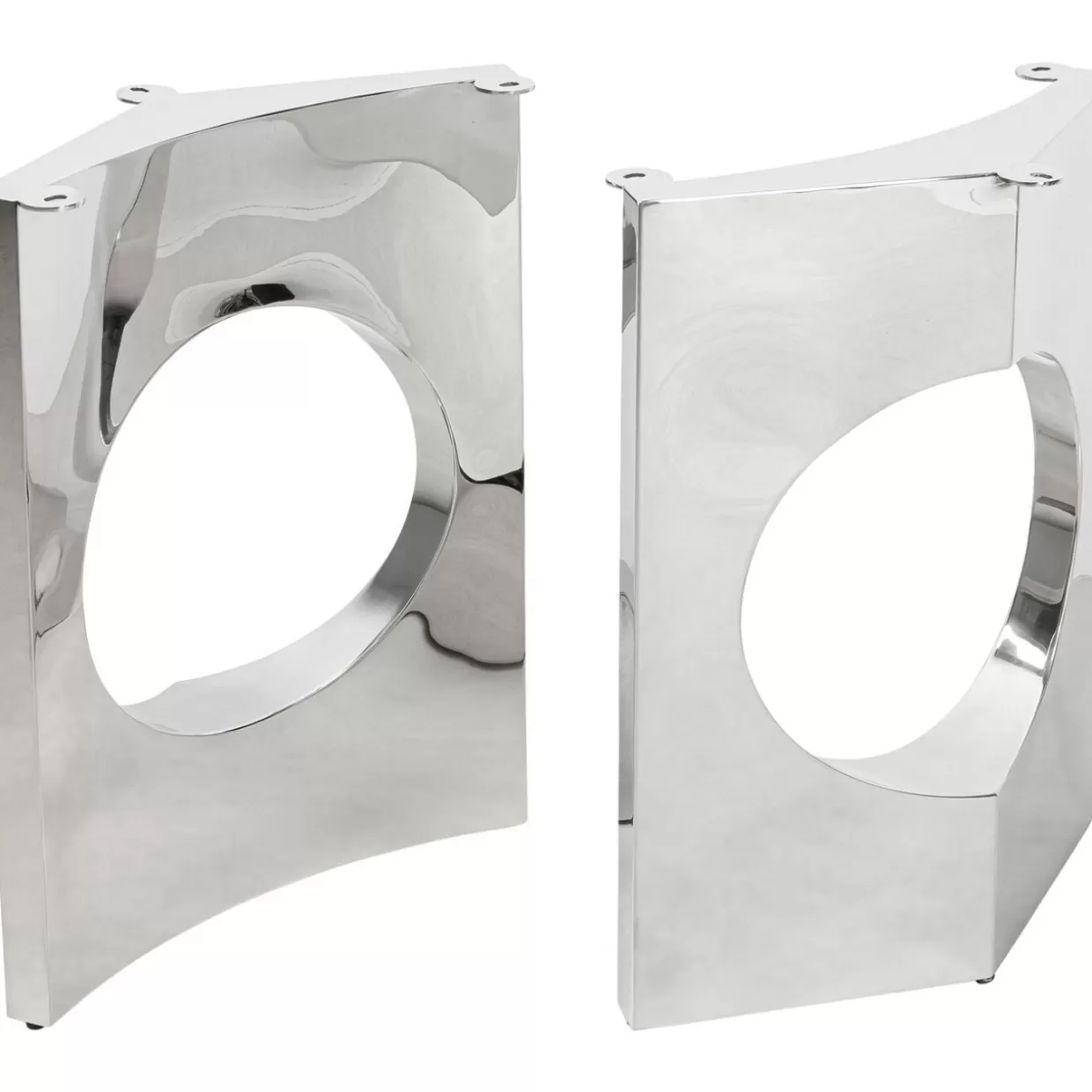 KARE Design - Tavoli Moderni con Struttura Oho Chrom, Coppia per Arredamento Contemporaneo