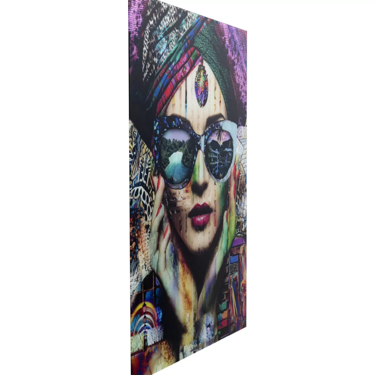 KARE Design Bilder | Glasbild Colorful Artist 80X120Cm