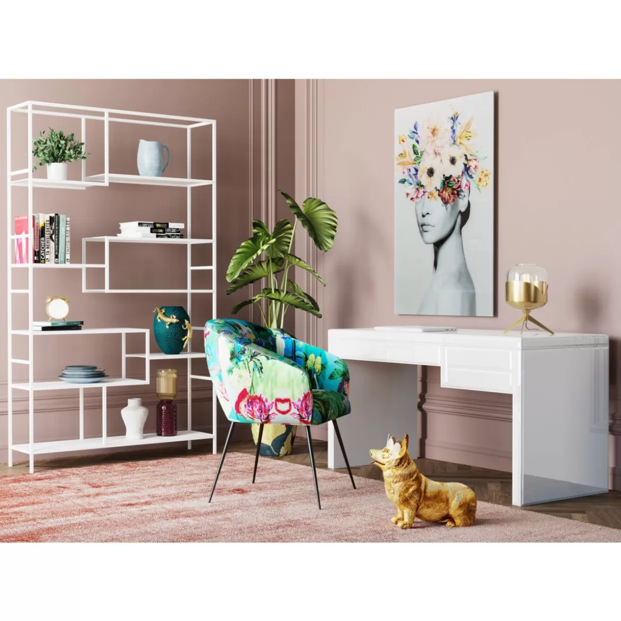 KARE Design Bilder | Glasbild Spring Hair 80X120Cm