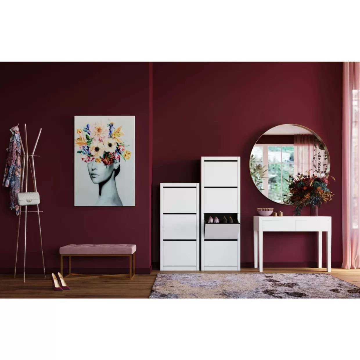 KARE Design Bilder | Glasbild Spring Hair 80X120Cm