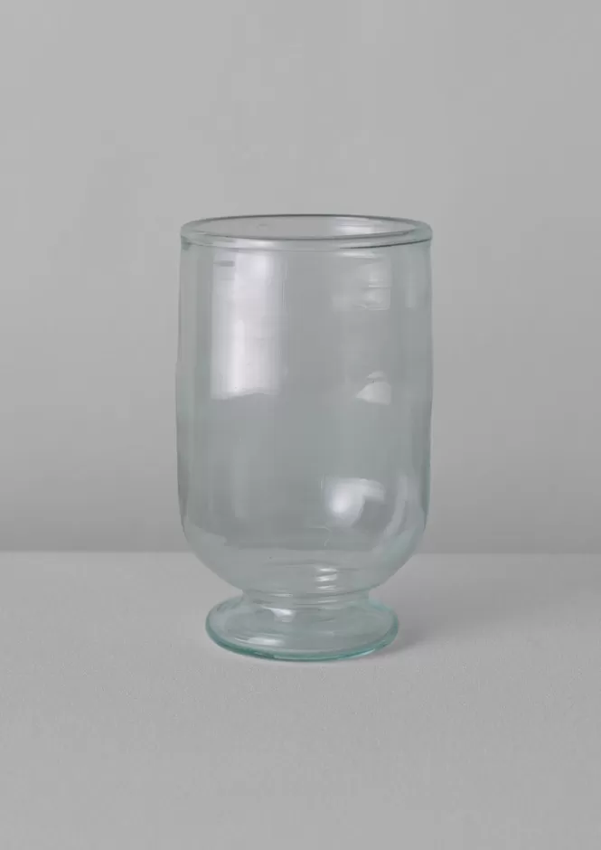Vaso artistico in vetro soffiato con base decorativa - Complemento d'arredo fatto a mano in promozione stagionale