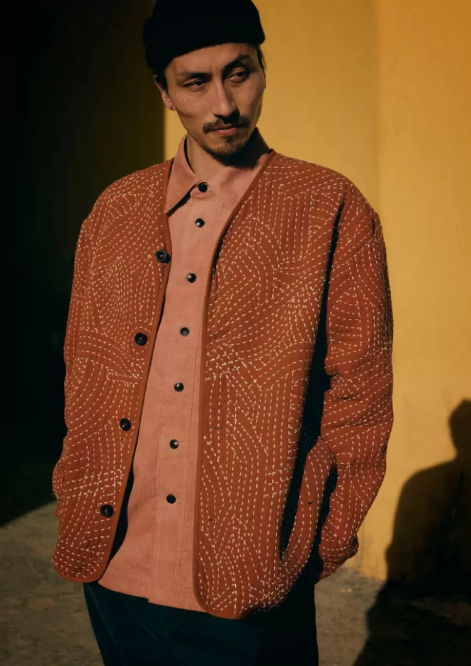 Gioielli Artigianali: Giacca Oversize con Ricami Kantha Fatti a Mano - Ideale per Autunno/Inverno