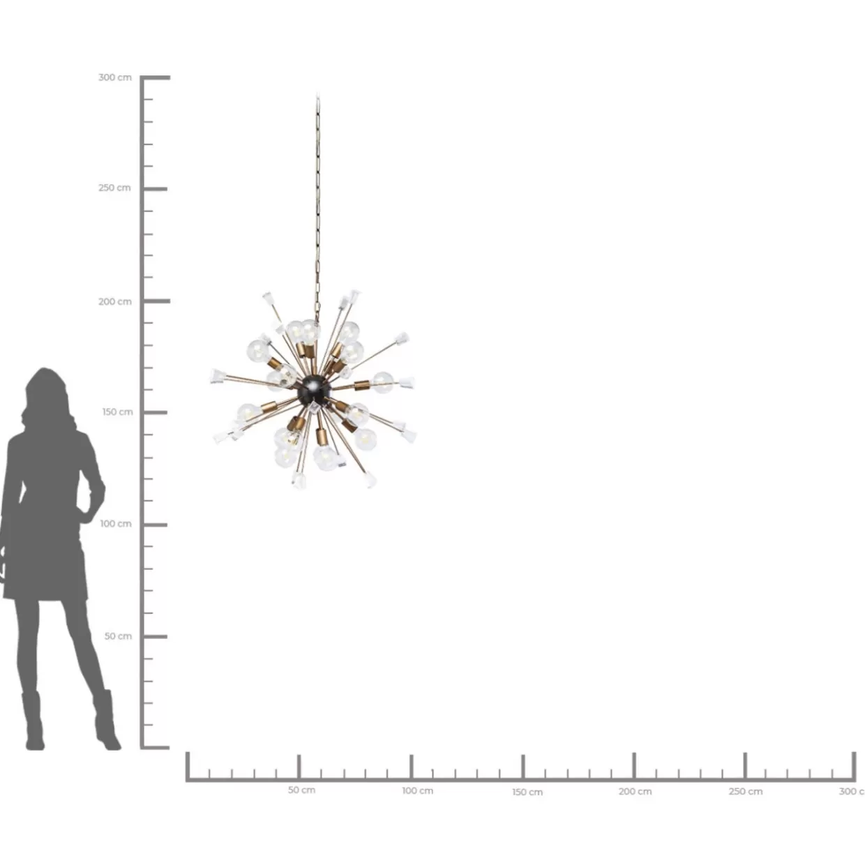 KARE Design Hängeleuchten | Hangeleuchte Crystal Bomb Brass O93Cm