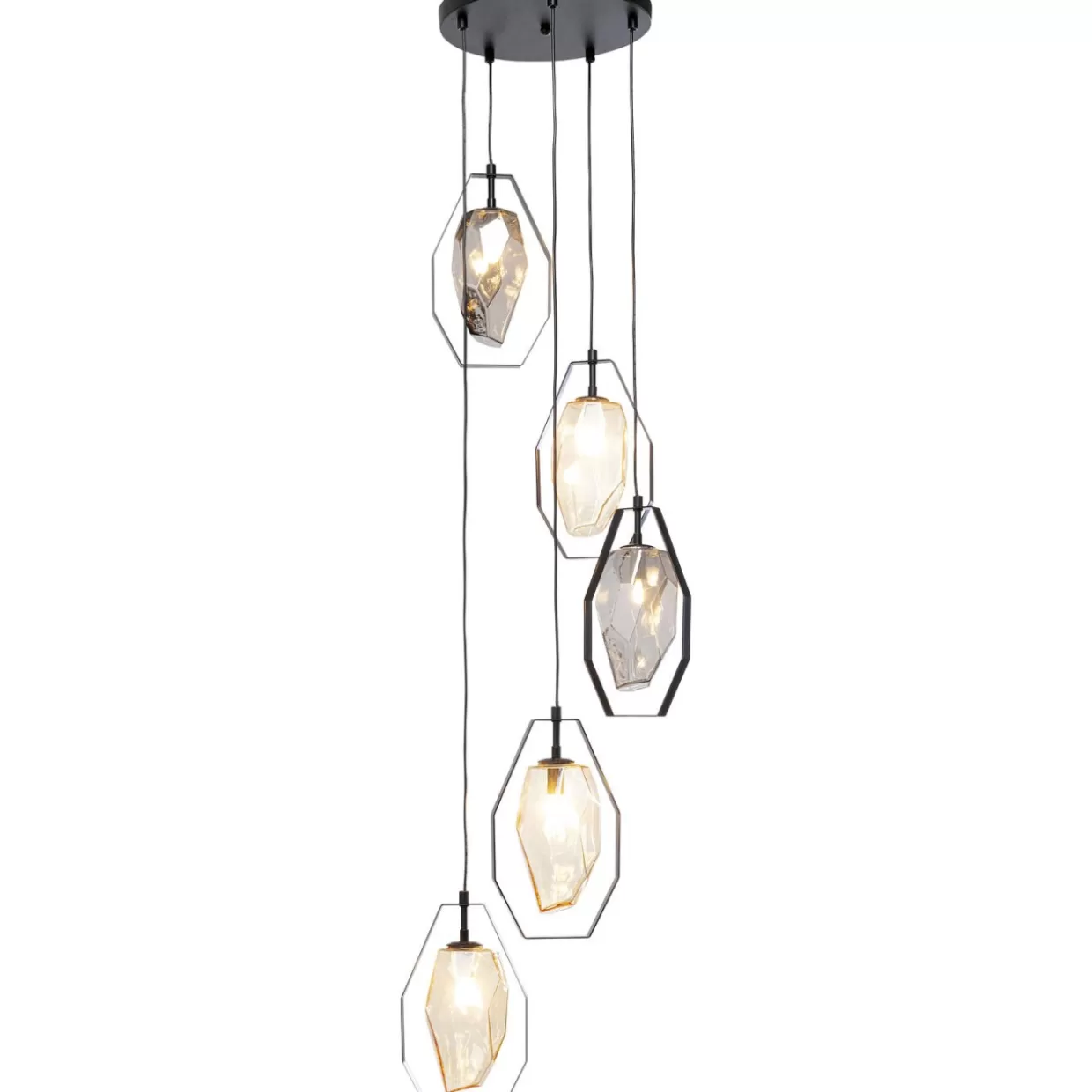KARE Design Hängeleuchten | Hangeleuchte Diamond Fever Spiral Schwarz O42Cm