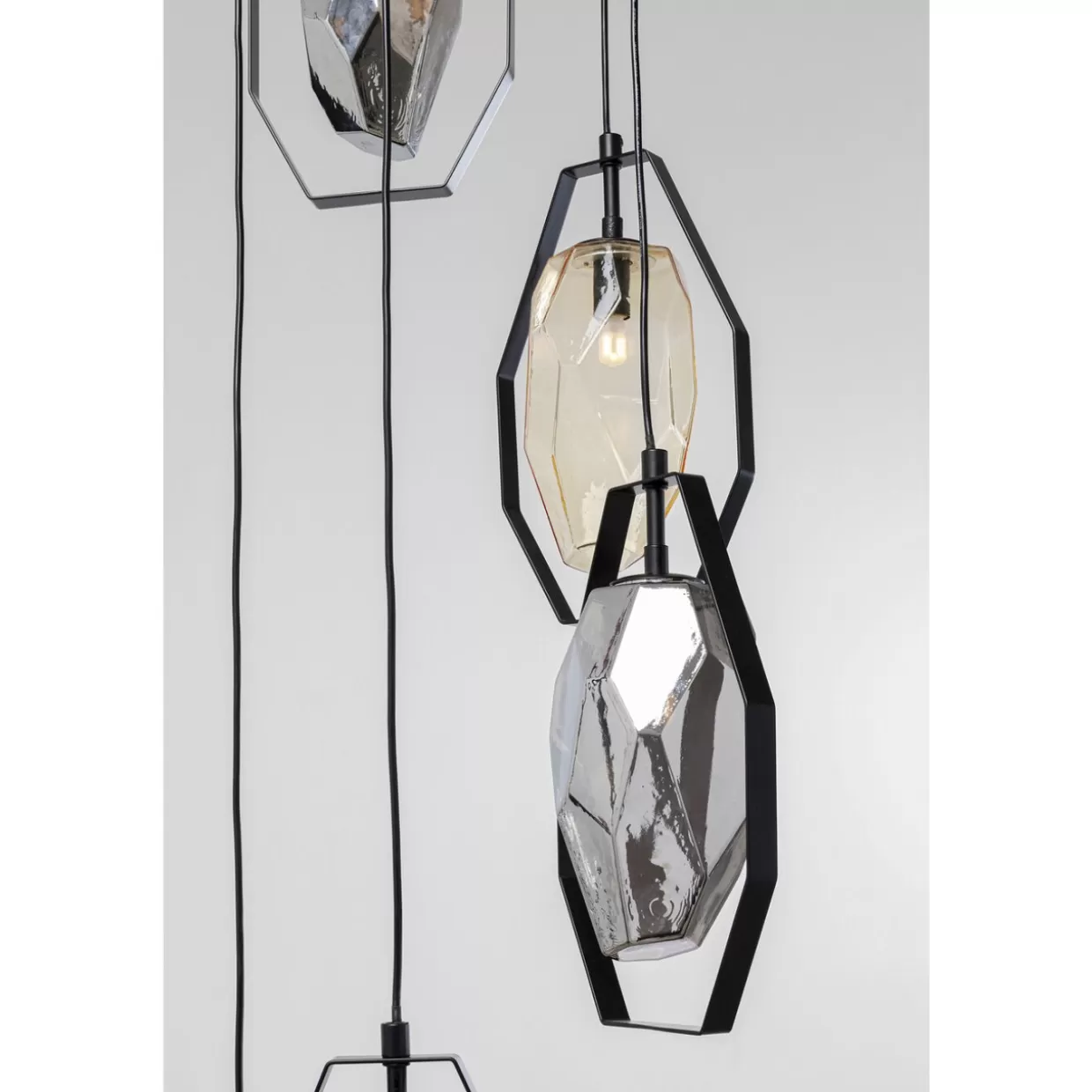 KARE Design Hängeleuchten | Hangeleuchte Diamond Fever Spiral Schwarz O42Cm
