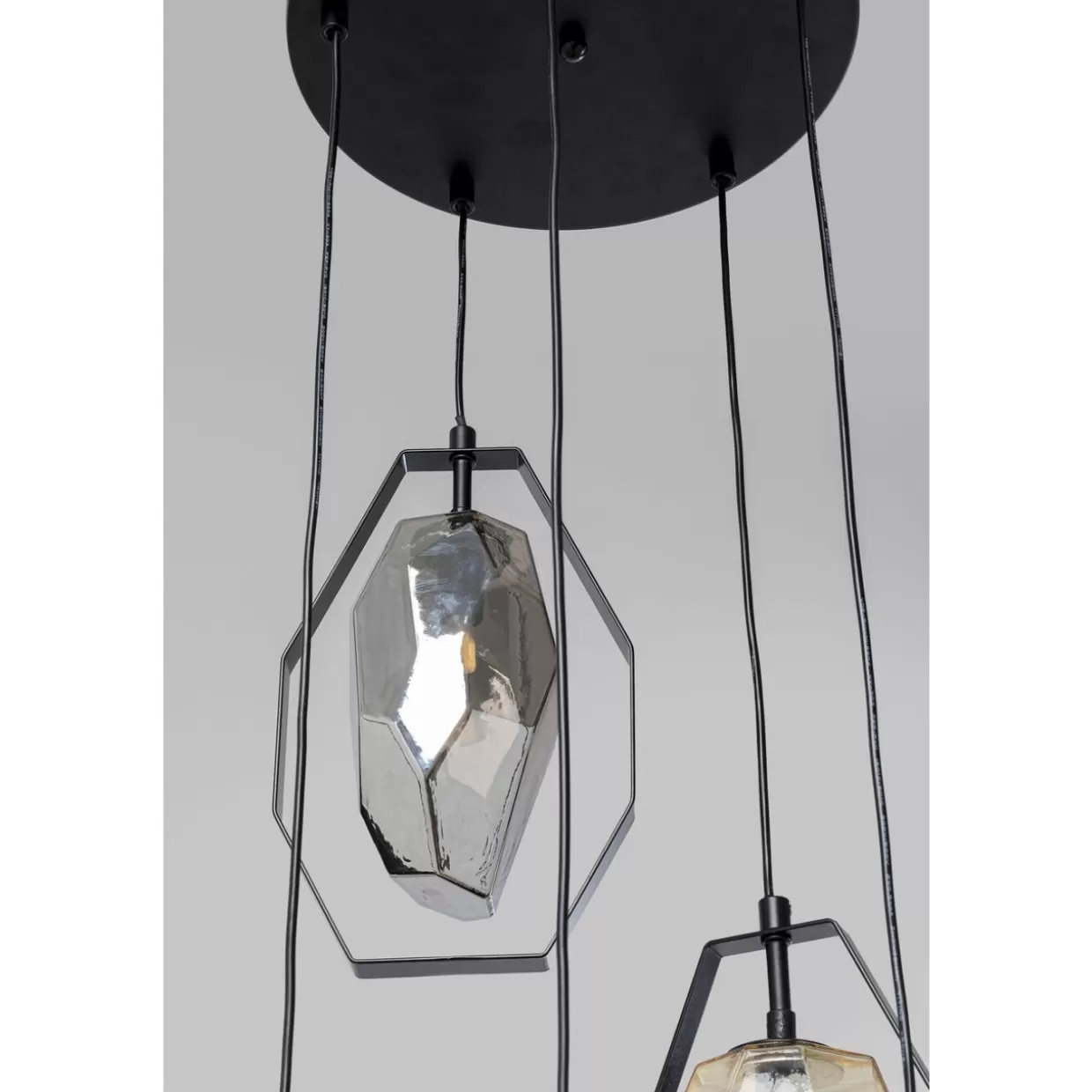 KARE Design Hängeleuchten | Hangeleuchte Diamond Fever Spiral Schwarz O42Cm