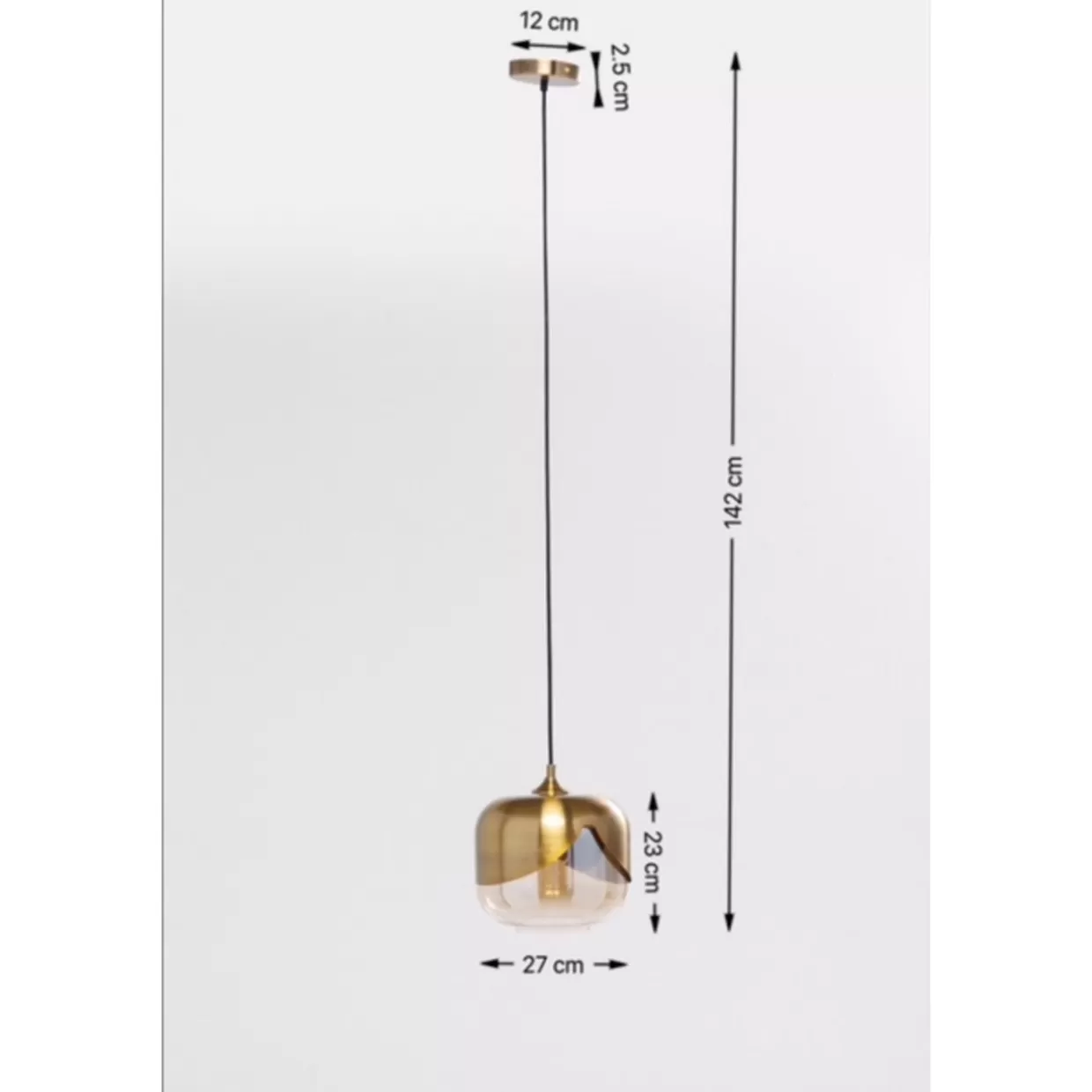 Lampada a sospensione stile calice dorato - Diametro 25 cm con design elegante | Collezione KARE