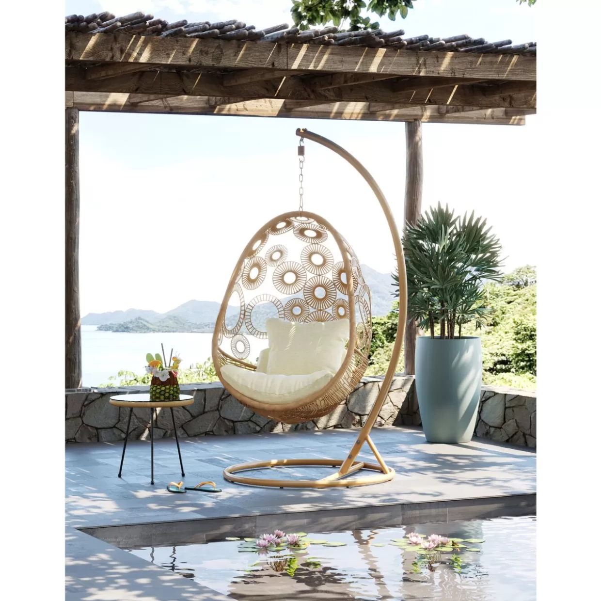 KARE Design - Amaca Sospesa Ibiza in Fibra Naturale per Relax Outdoor 

(：，