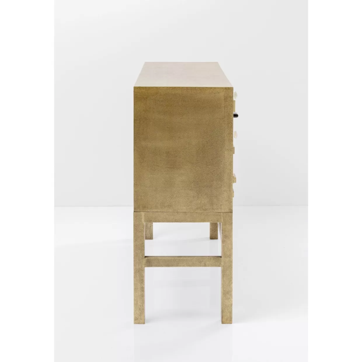 KARE Design - Comò Alto Chalet Dorato con 13 Ante, Credenza Elegante per Soggiorno o Camera da Letto