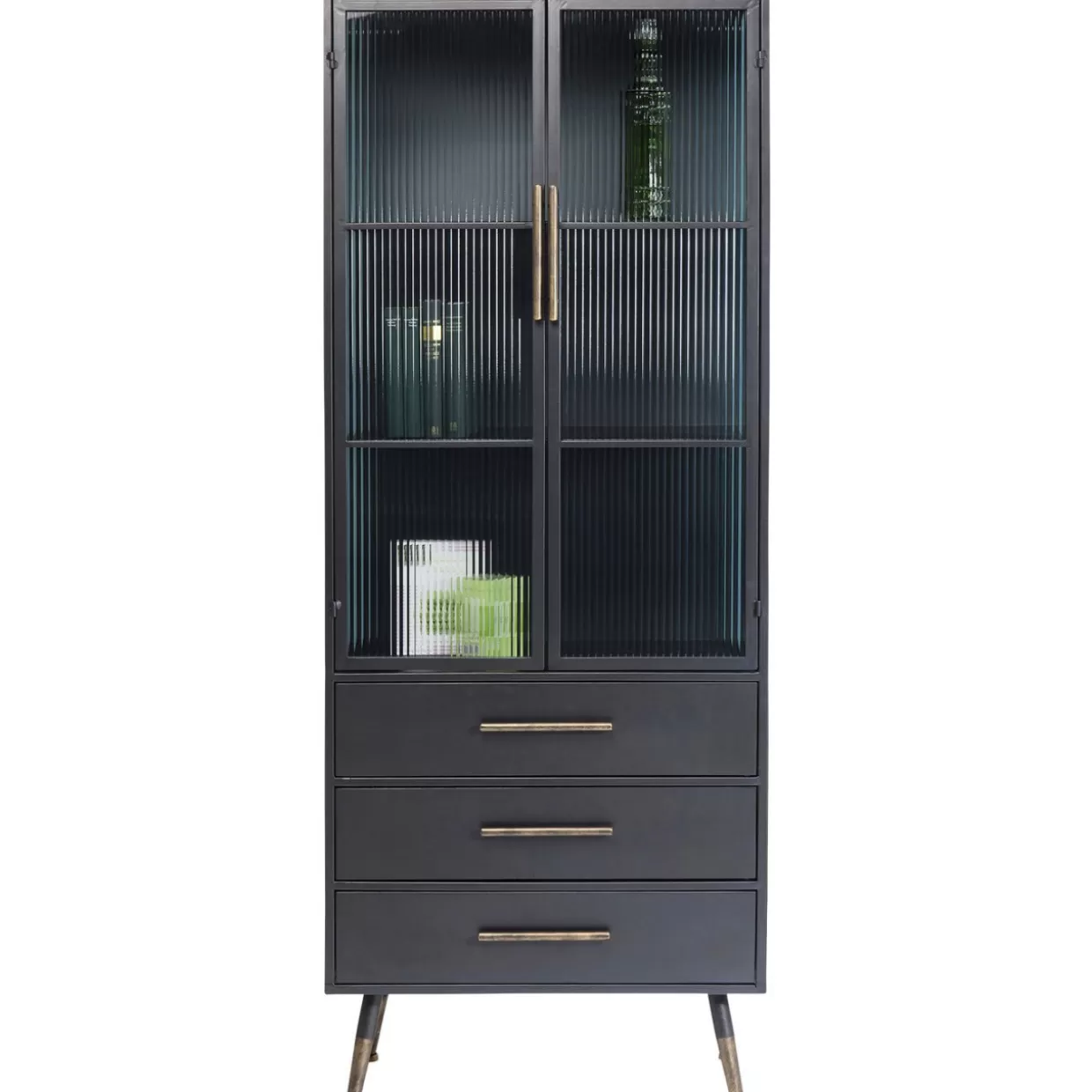 KARE Design - Libreria Modulare La Gomera con 2 Ante e 3 Cassetti, Armadio Alto per Soggiorno Elegante