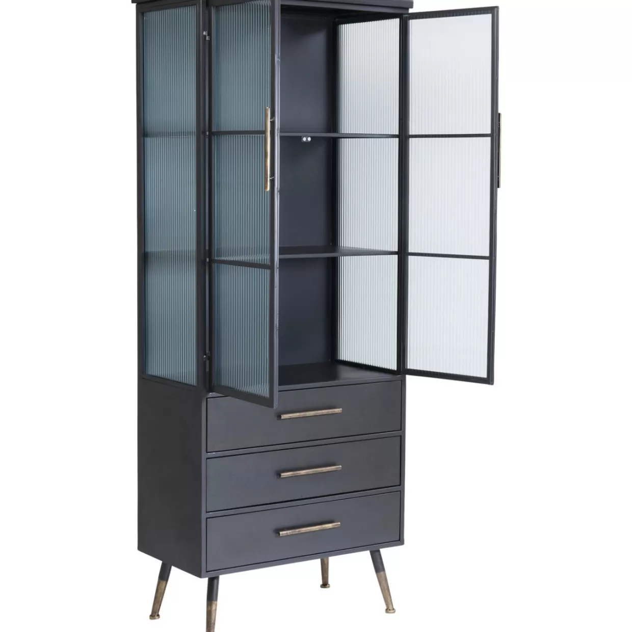 KARE Design - Libreria Modulare La Gomera con 2 Ante e 3 Cassetti, Armadio Alto per Soggiorno Elegante