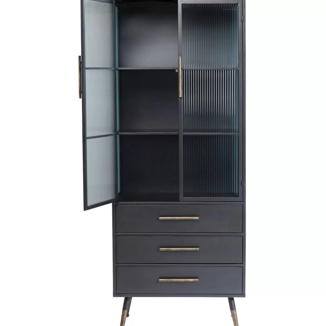 KARE Design - Libreria Modulare La Gomera con 2 Ante e 3 Cassetti, Armadio Alto per Soggiorno Elegante