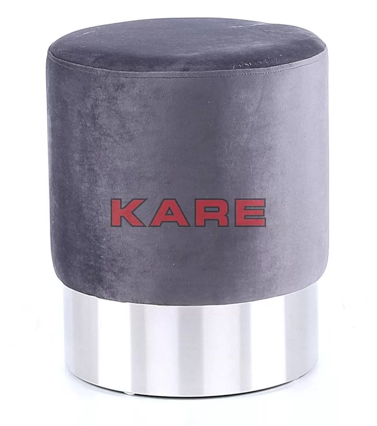 KARE Design - Panche e Sgabelli Moderni in Tonalità Ciliegia, Grigio Chiaro e Argento per Arredamento Contemporaneo (35 cm di Diametro)