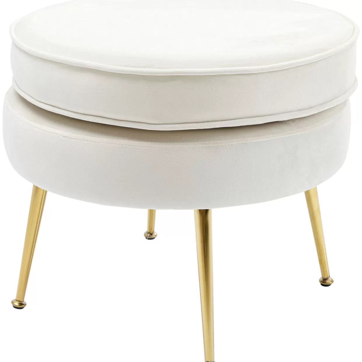 KARE Design Panche Eleganti con Pouf Ninfea - Set Relax in Tonalità Sabbia Naturale