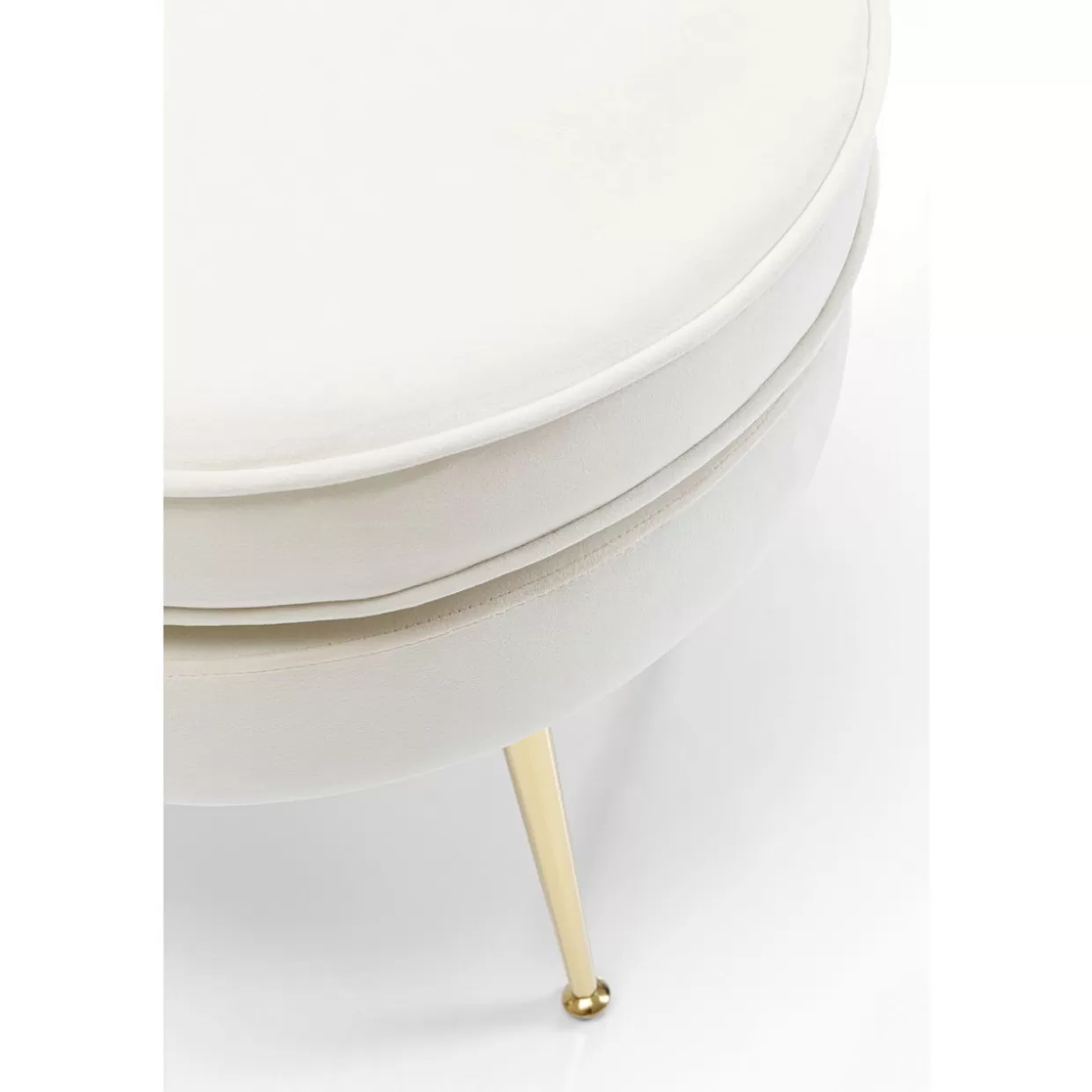 KARE Design Panche Eleganti con Pouf Ninfea - Set Relax in Tonalità Sabbia Naturale