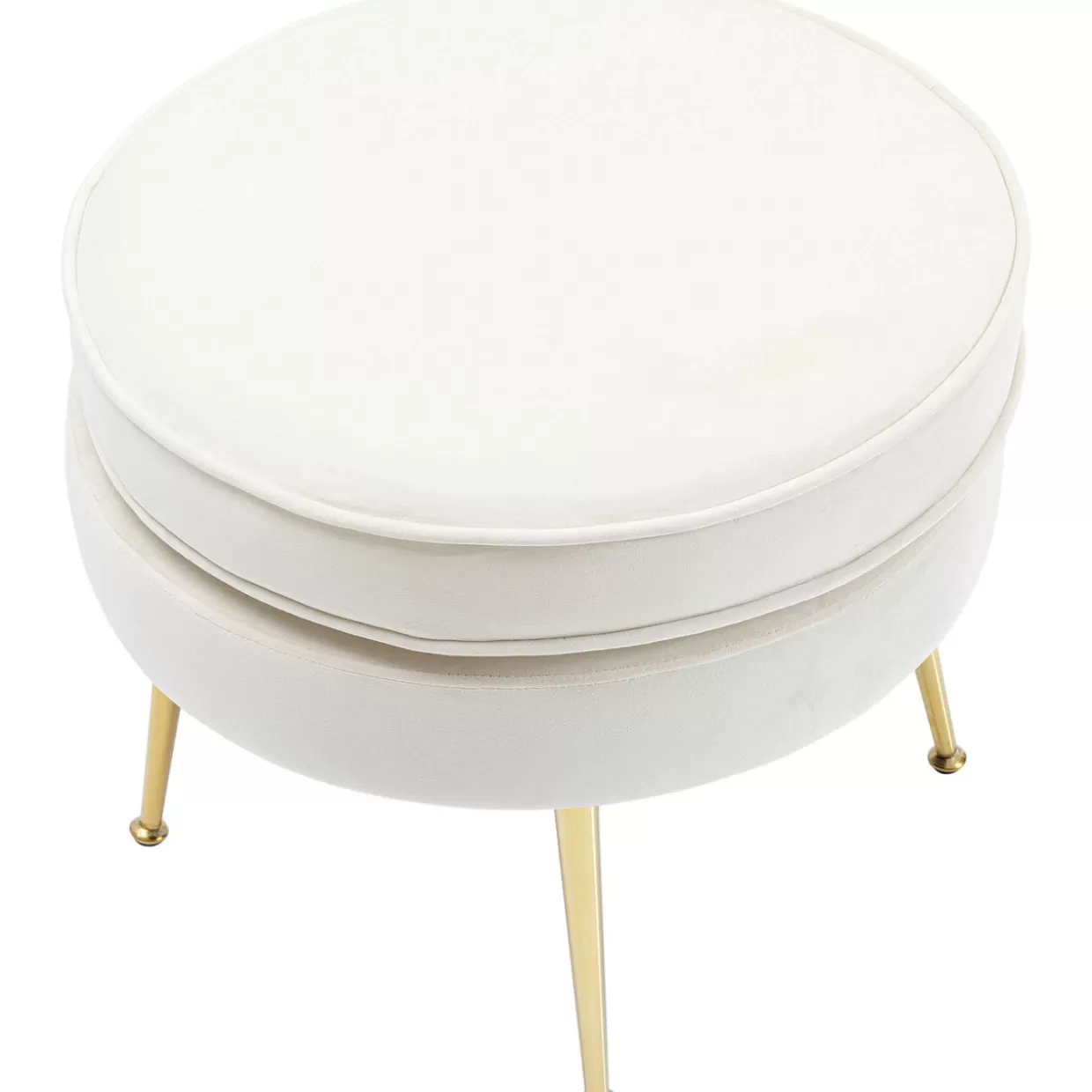 KARE Design Panche Eleganti con Pouf Ninfea - Set Relax in Tonalità Sabbia Naturale