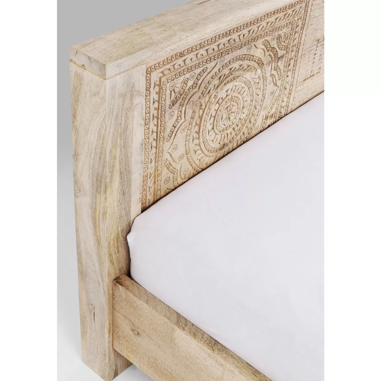 Letto Matrimoniale in Legno Naturale KARE Design - Puro 180x200 cm con Struttura Minimalista
