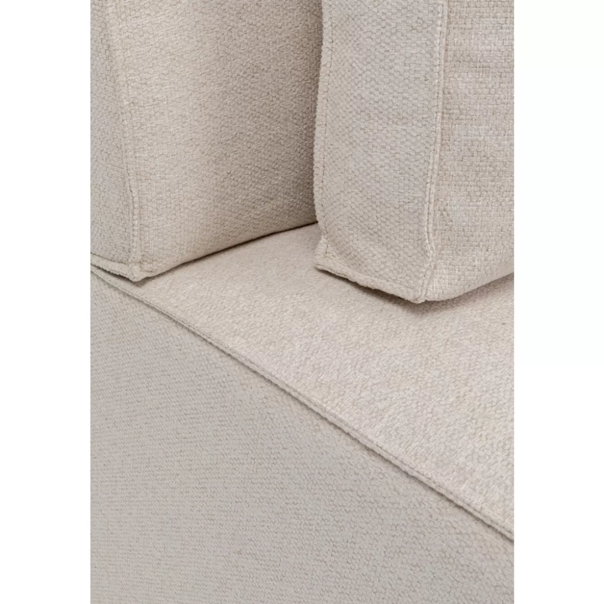 Divano Moderno KARE Design 'Infinity' per Soggiorno - Due Posti 80 cm in Tessuto Cremoso, Linea Elements con Schienale Modulare