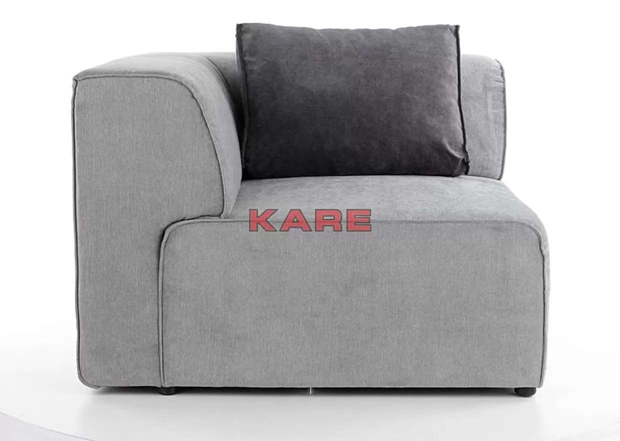 KARE Design - Divano Angolare Infinity 100 Modulare in Grigio per Angolo Destro