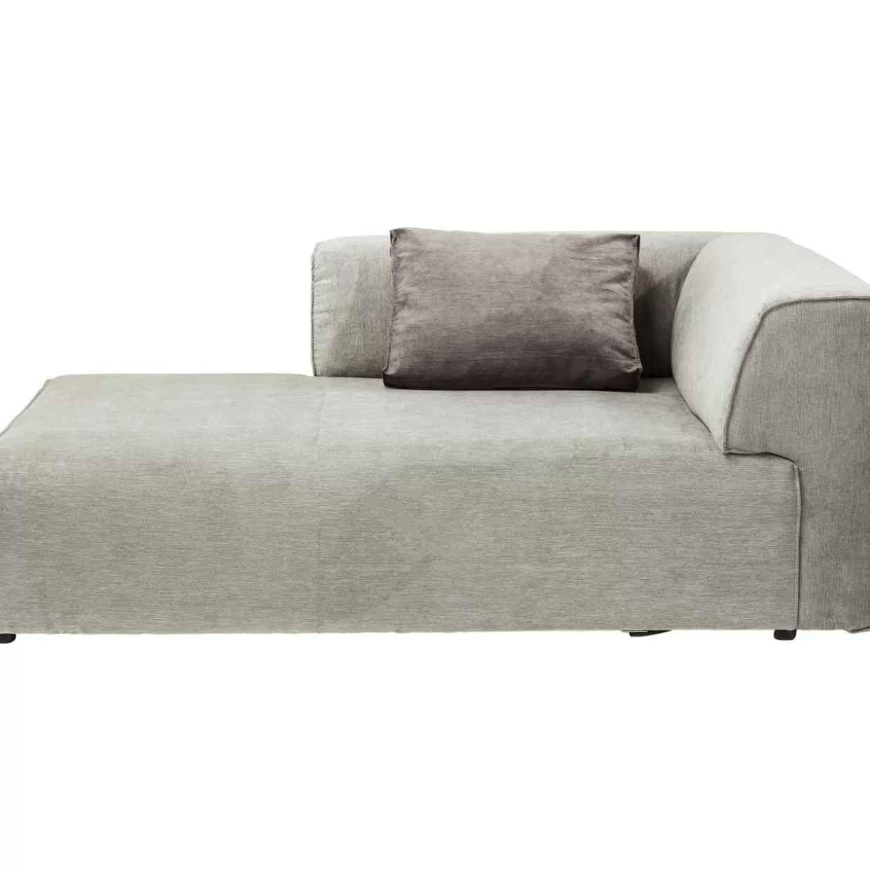 KARE Design Divano Modulare Infinity con Pouf Sinistro - Sistema Componibile in Tessuto Grigio Antracite, Design Moderno e Confortevole per Salotto