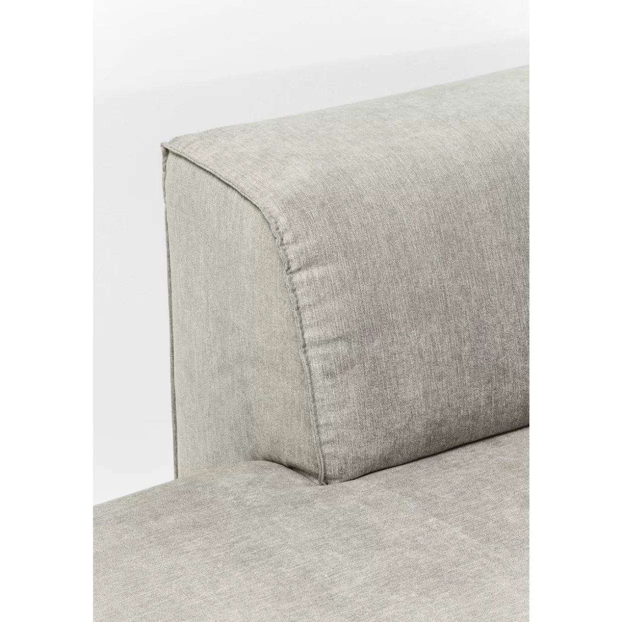 KARE Design Divano Modulare Infinity con Pouf Sinistro - Sistema Componibile in Tessuto Grigio Antracite, Design Moderno e Confortevole per Salotto