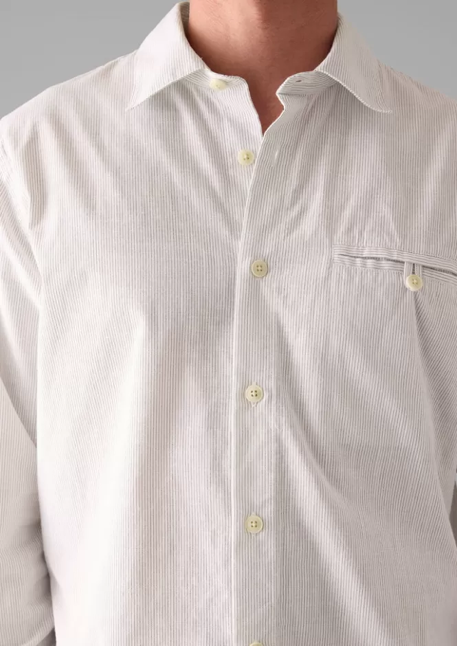 Offerta Imperdibile: Camicia Elegante Jet Pocket in Puro Cotone con Righe Sottili