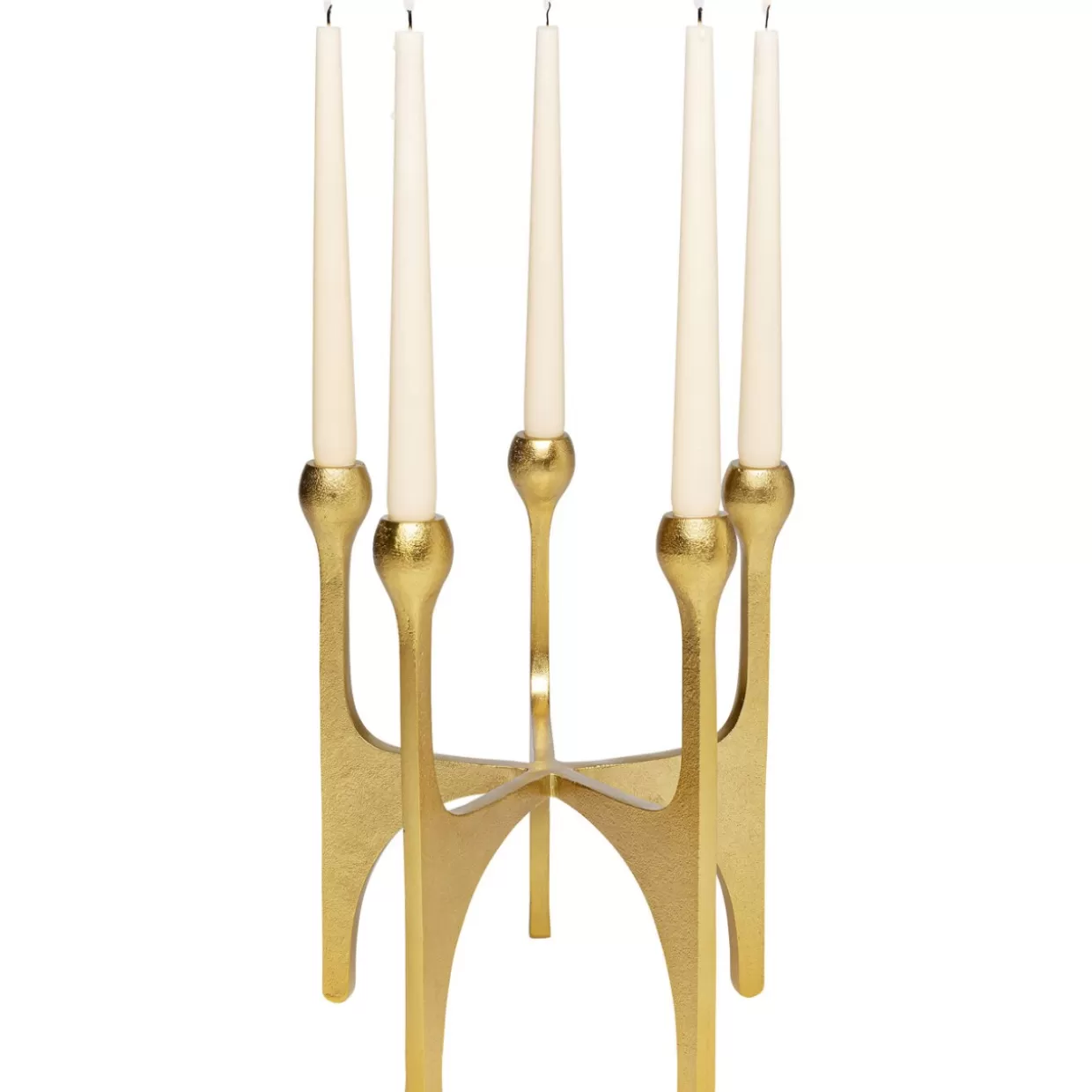 Portacandele decorativo Stacky Gold in stile moderno - Lanterna modulare KARE Design 31 cm per interni ed esterni