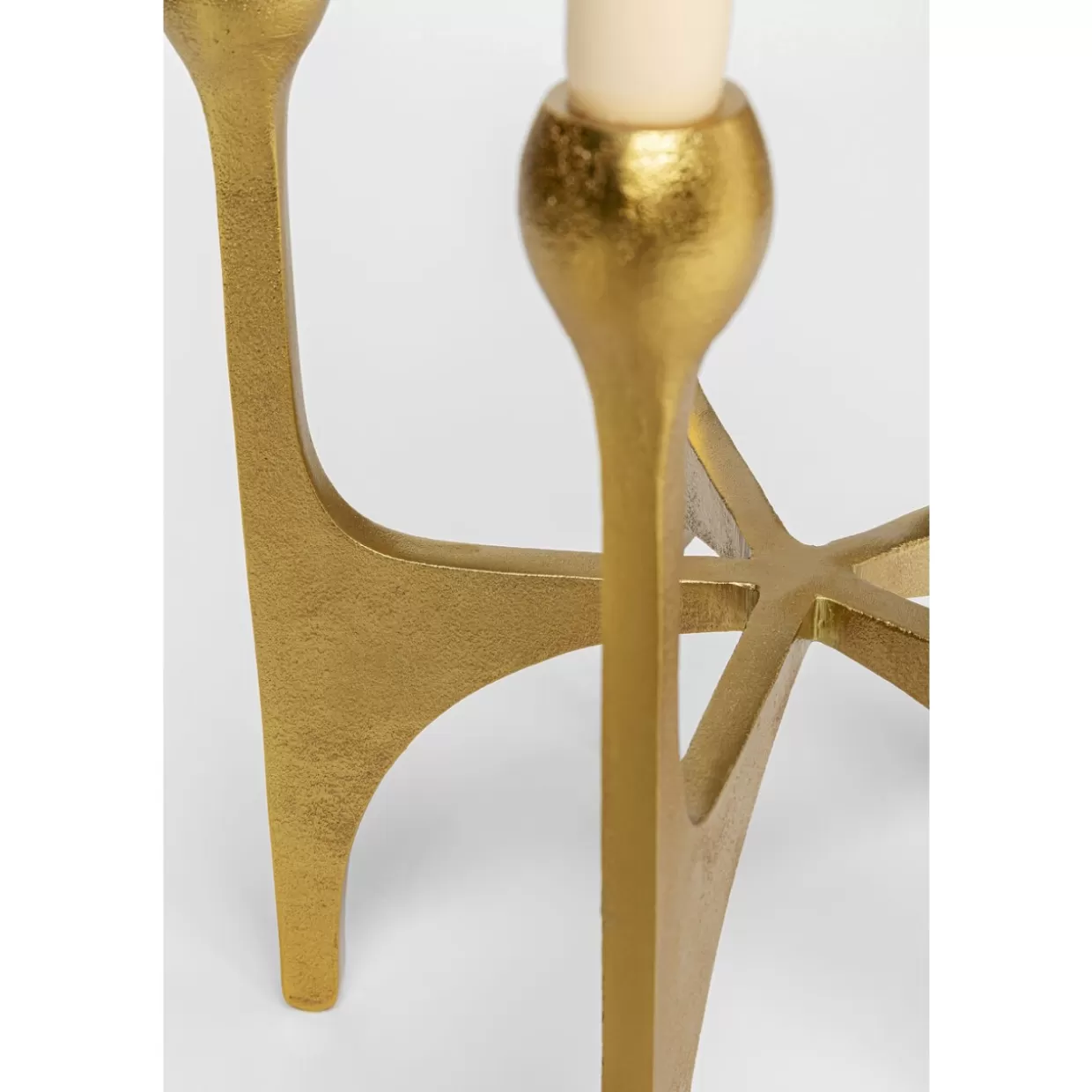 Portacandele decorativo Stacky Gold in stile moderno - Lanterna modulare KARE Design 31 cm per interni ed esterni