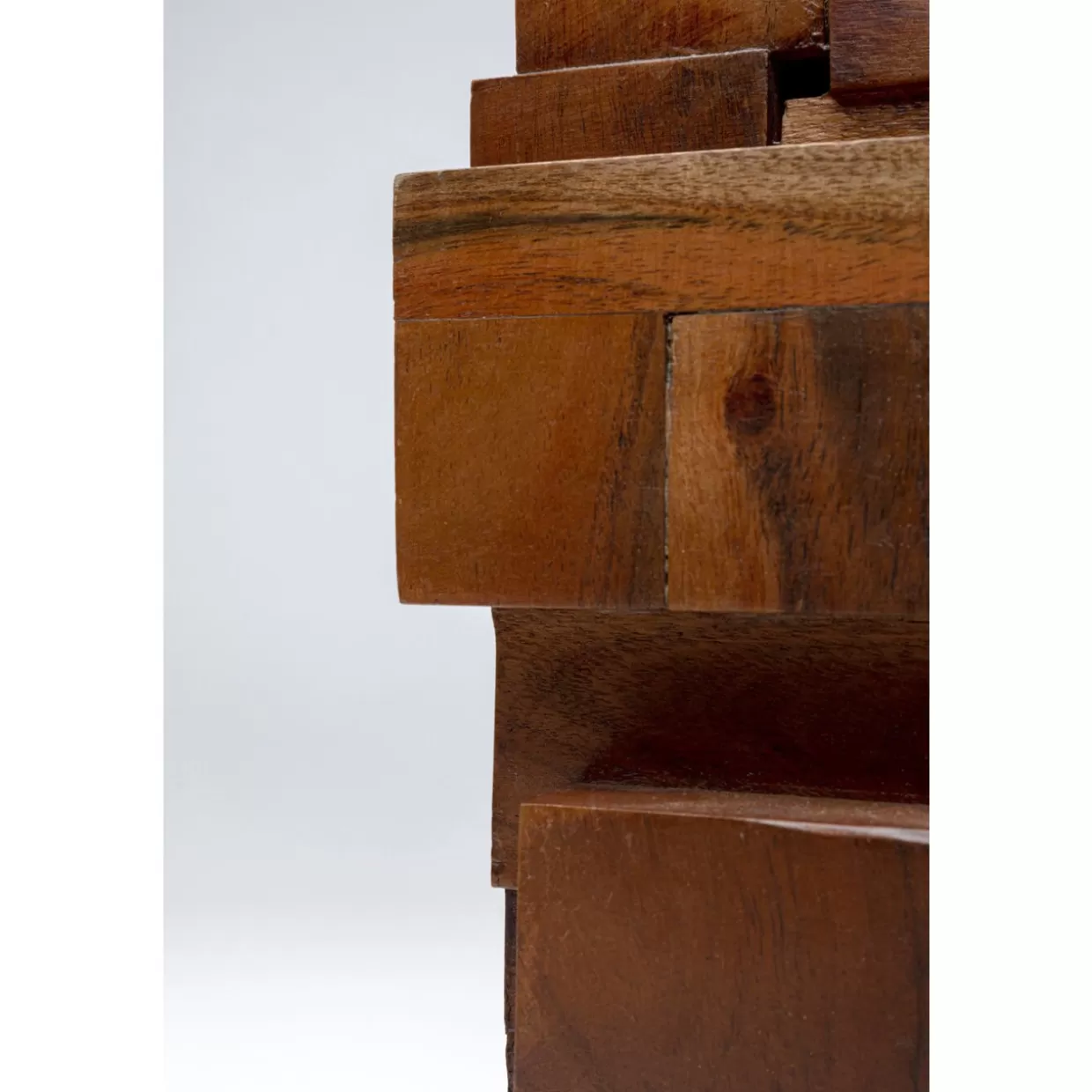 Portacandele in Legno Stile Tetris - KARE Design Decorazione Moderna con Lanterna, 31 cm per Atmosfera Accogliente