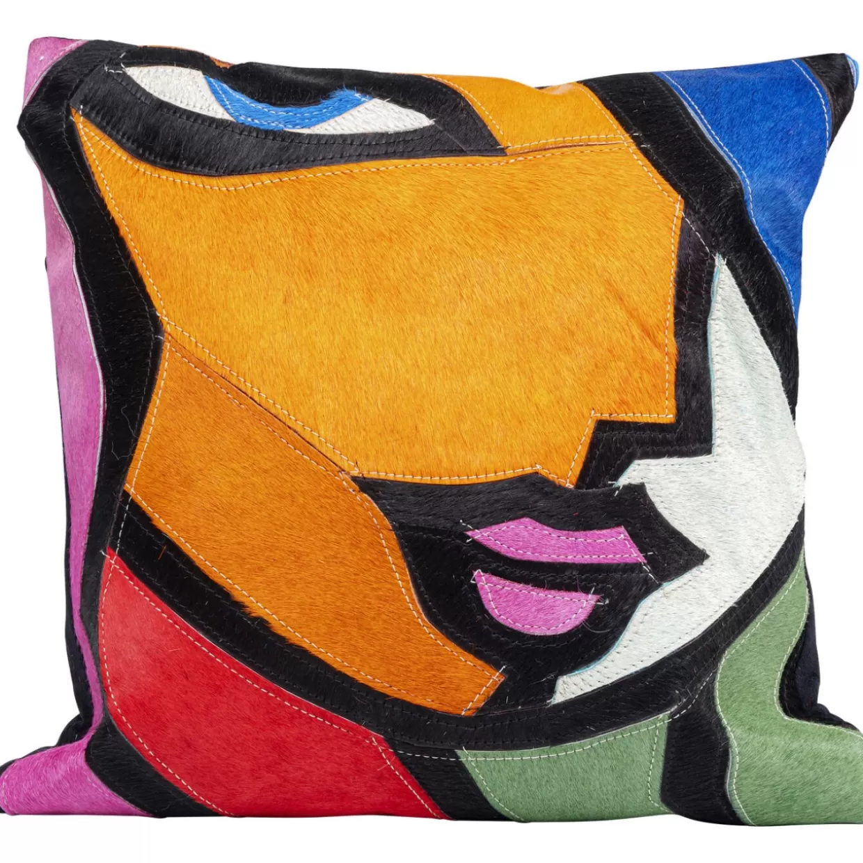 Cuscino Decorativo Donna Astratta con Stilizzazione Moderna - Tocco Artistico per Arredi Contemporanei, 40x40 cm (Design firmato KARE)