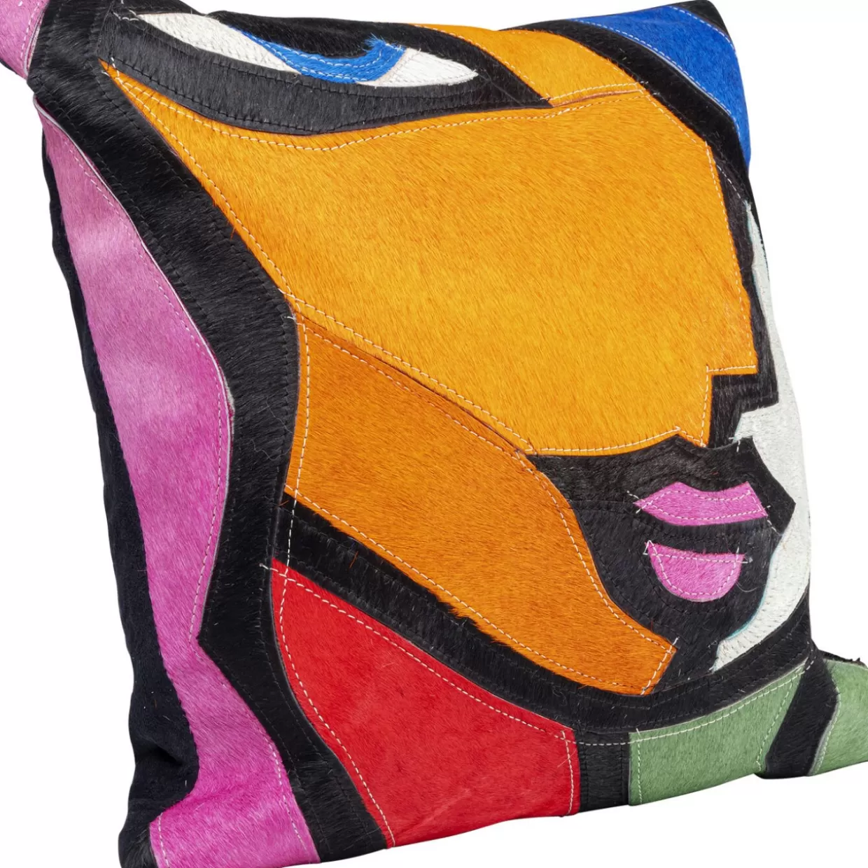 Cuscino Decorativo Donna Astratta con Stilizzazione Moderna - Tocco Artistico per Arredi Contemporanei, 40x40 cm (Design firmato KARE)