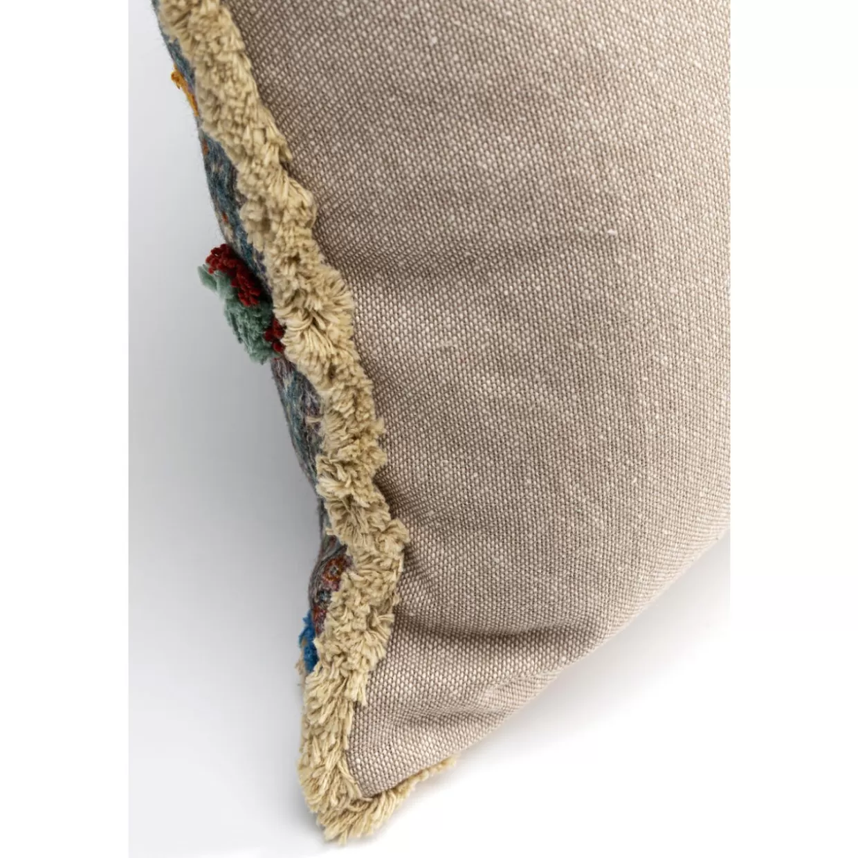 Cuscino Decorativo Desna Patchwork in Tinta Crema e Fantasia Multicolore - Design Contemporaneo KARE, 60x35 cm per Arredamento Moderno
