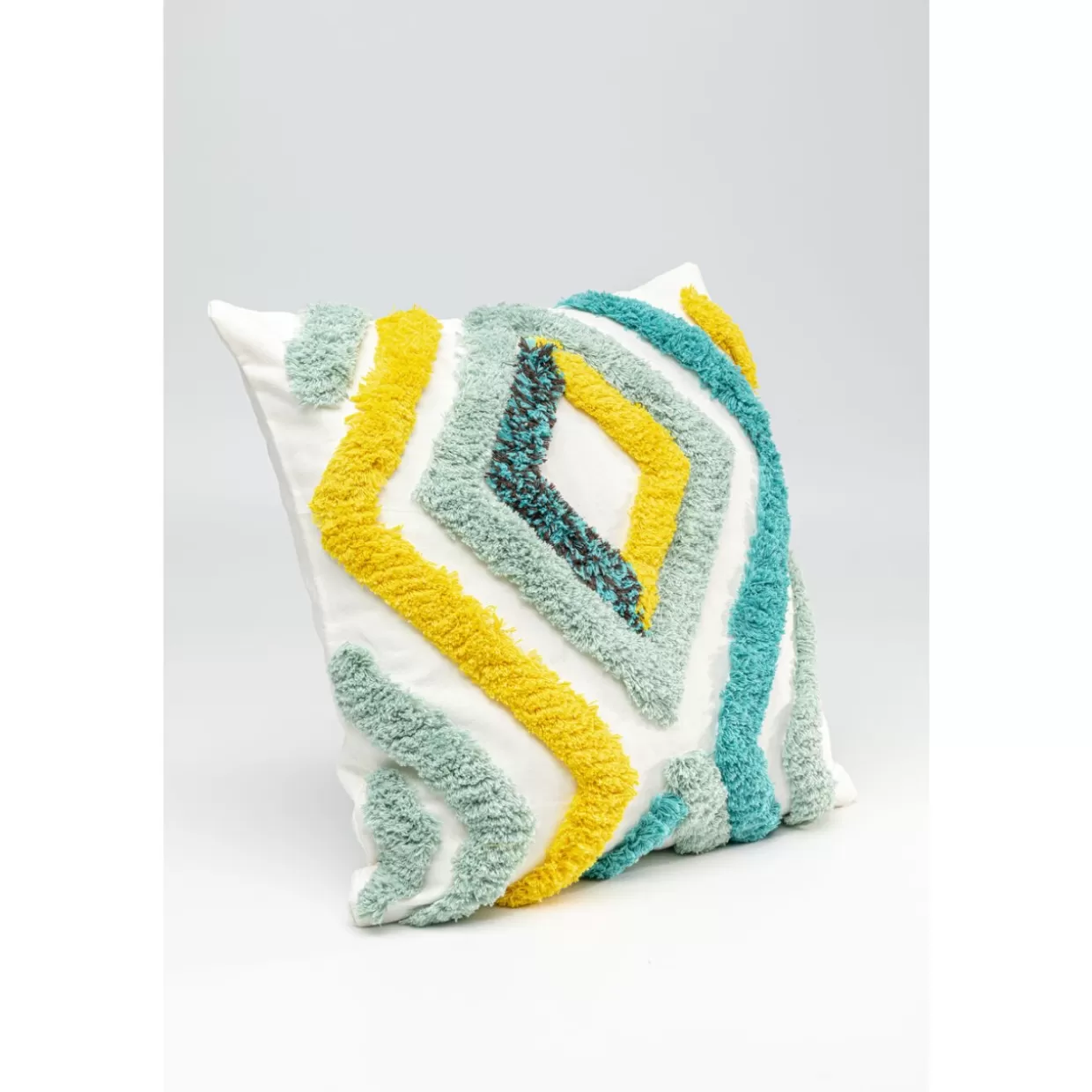 Cuscino Decorativo Strisce Vivaci 45x45 cm - Design KARE, Stile Abbinabile per Arredi Moderni