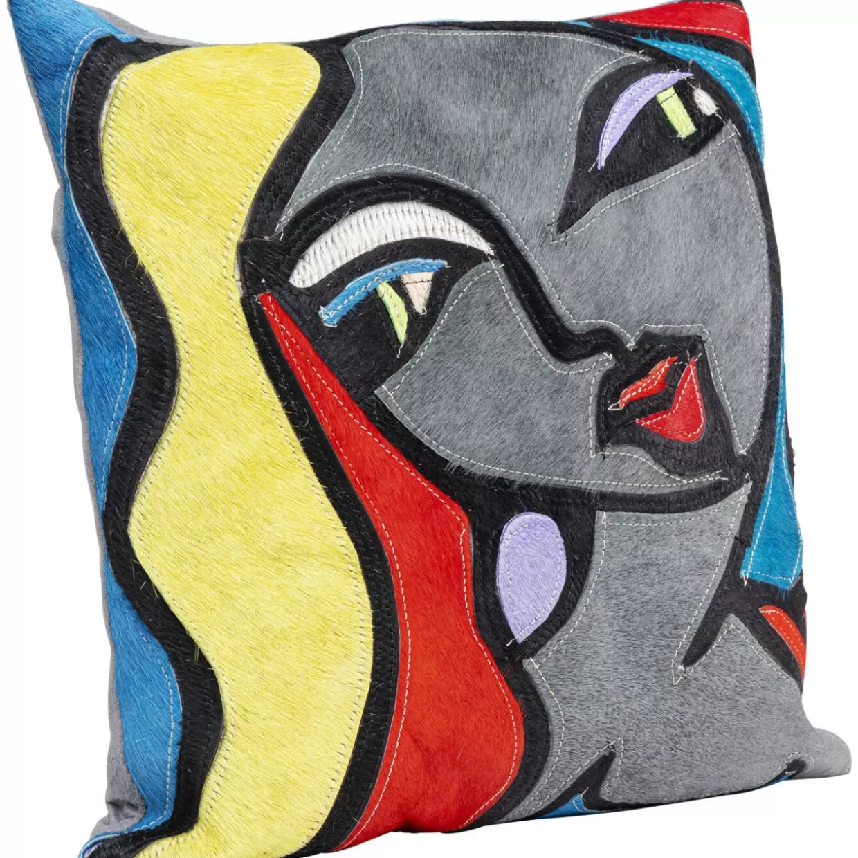 KARE Design Cuscino Monique - Biondo Chiaro, 40x40 cm, Copricuscino Decorativo per Salotto
