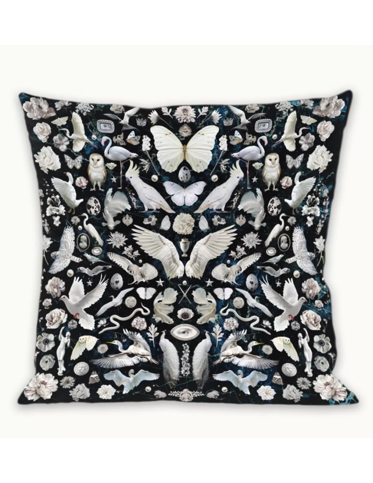 Cuscino Decorativo KARE Design con Fodera 60x60 cm, Motivo Labirinto per Arredamento Moderno