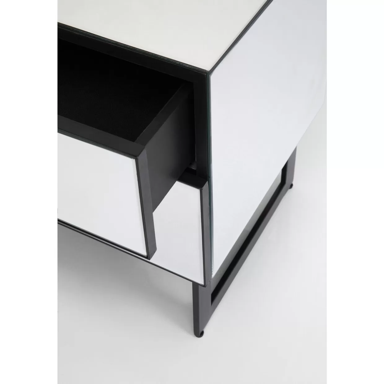 KARE Design - Cassettiera Compatta Soran in Nero con Stile Contemporaneo, 49x50 cm - Soluzione di Arredamento Moderno per Soggiorno e Camera da Letto