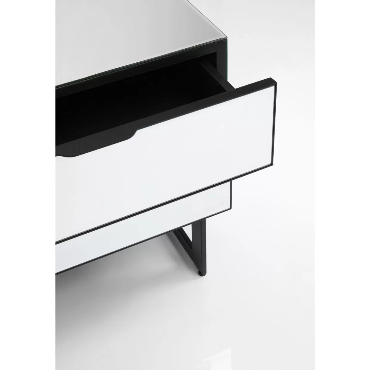 KARE Design - Cassettiera Compatta Soran in Nero con Stile Contemporaneo, 49x50 cm - Soluzione di Arredamento Moderno per Soggiorno e Camera da Letto