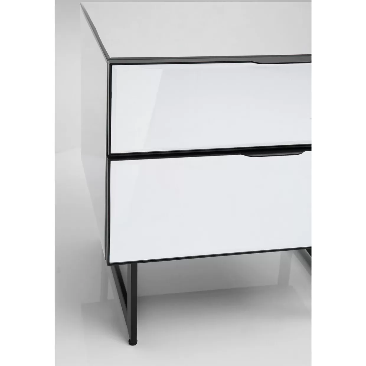 KARE Design - Cassettiera Compatta Soran in Nero con Stile Contemporaneo, 49x50 cm - Soluzione di Arredamento Moderno per Soggiorno e Camera da Letto