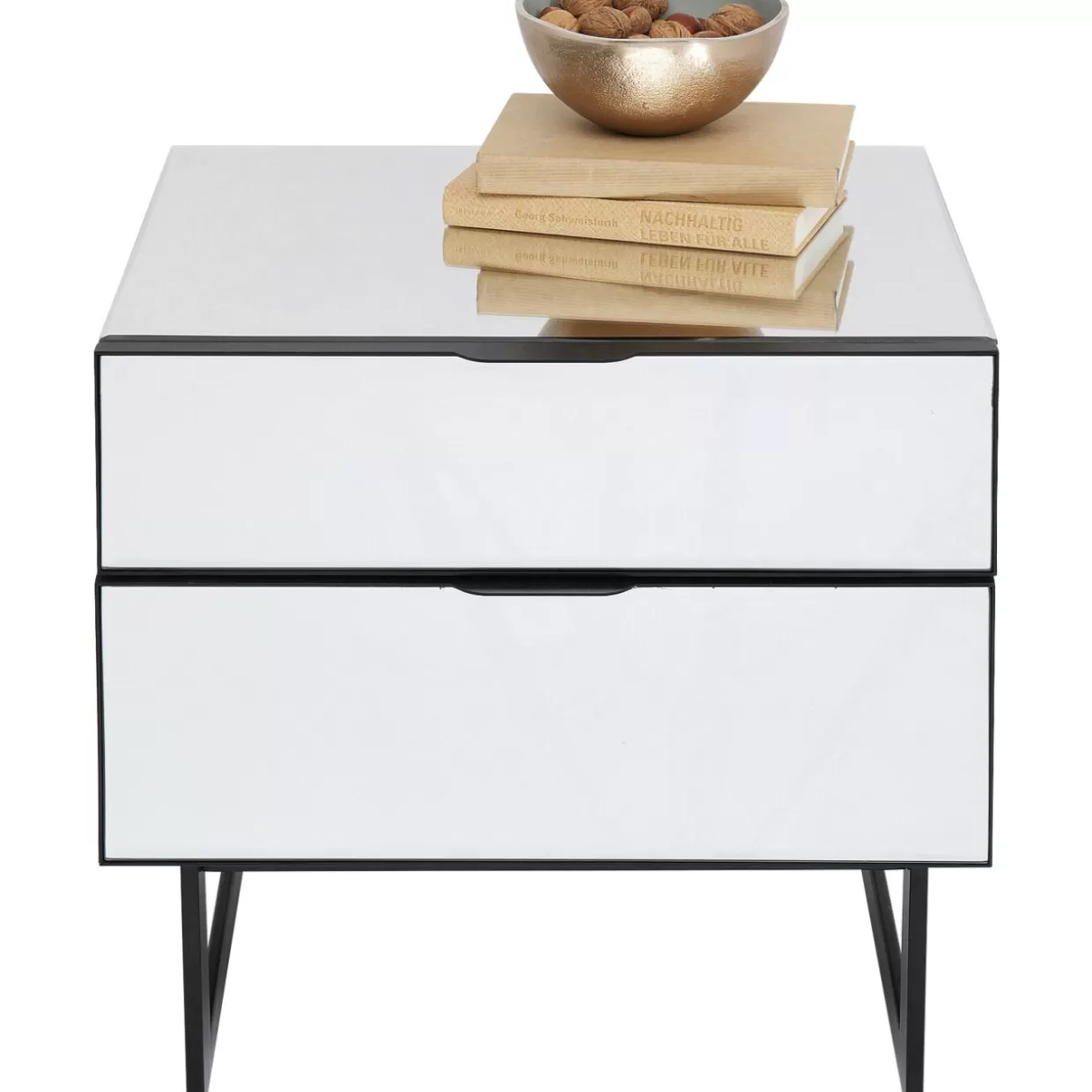 KARE Design - Cassettiera Compatta Soran in Nero con Stile Contemporaneo, 49x50 cm - Soluzione di Arredamento Moderno per Soggiorno e Camera da Letto